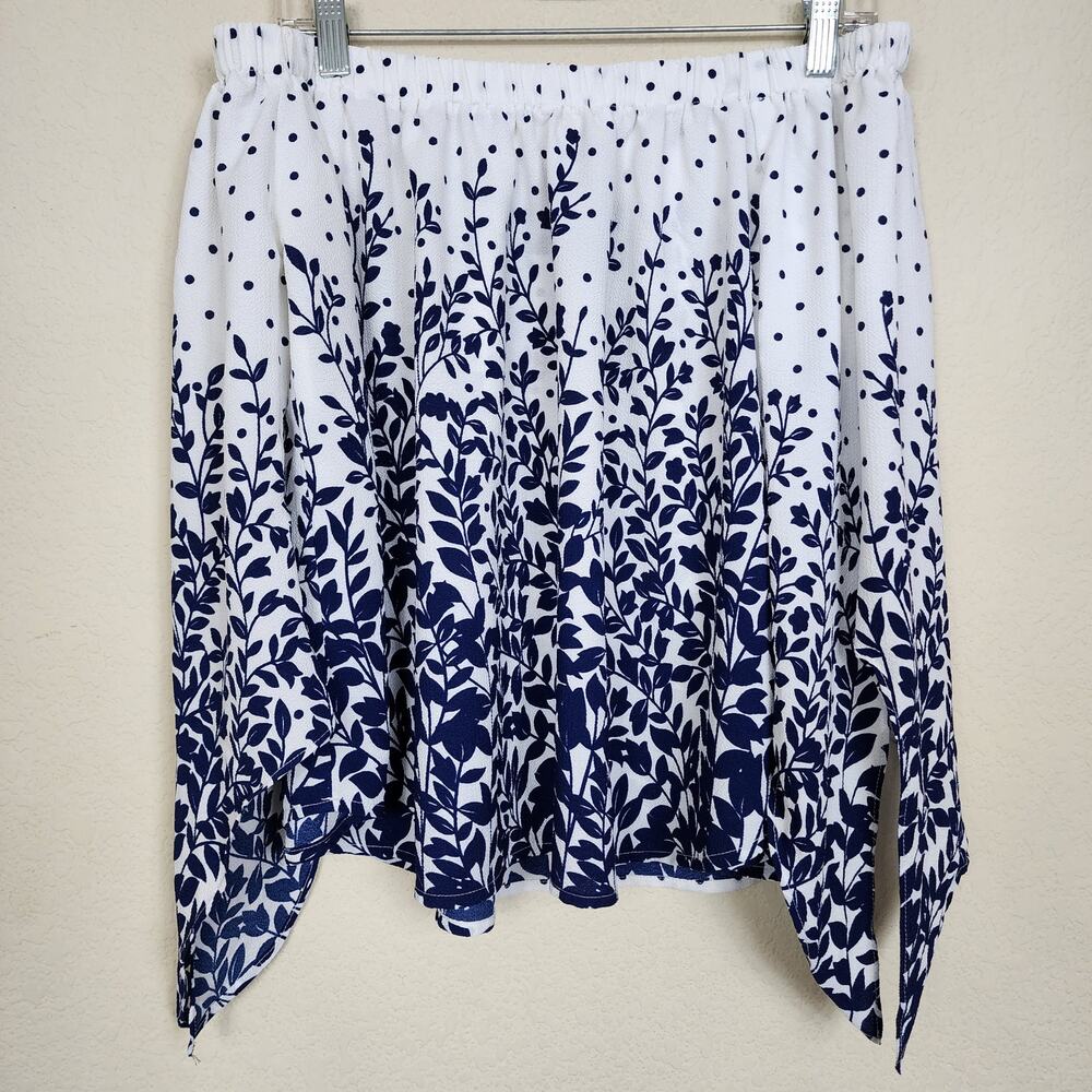 Miley & Molly Large Floral Asymmetrical Skirt